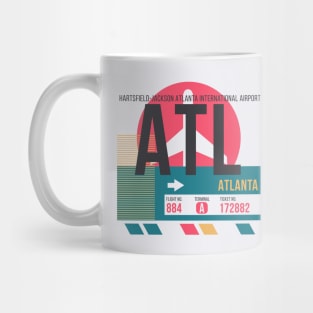 Atlanta (ATL) Airport // Sunset Baggage Tag Mug